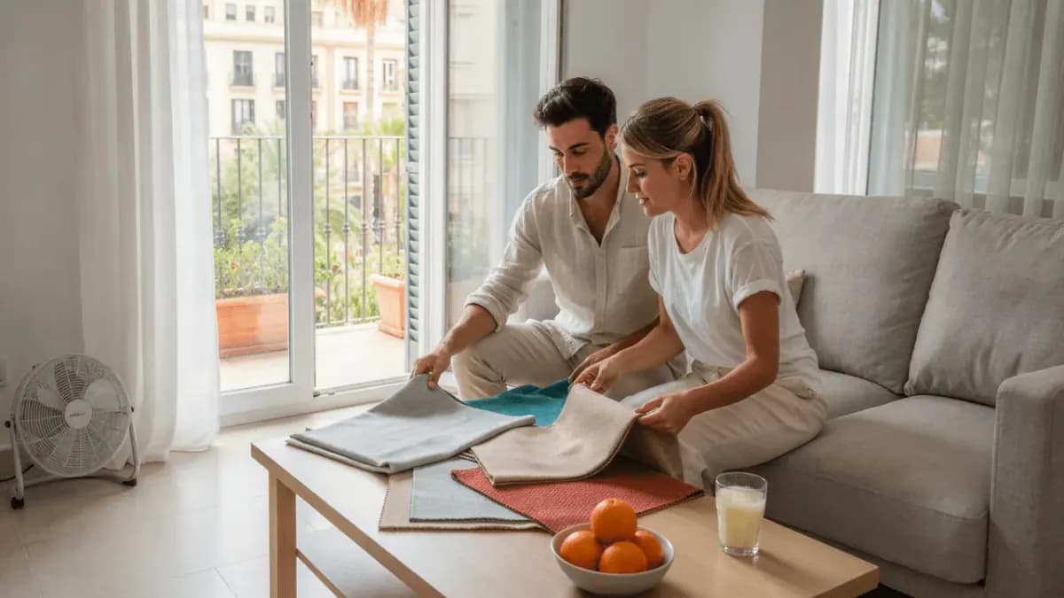 Best breathable fabrics for sofas adapted to the humid climate of Valencia.