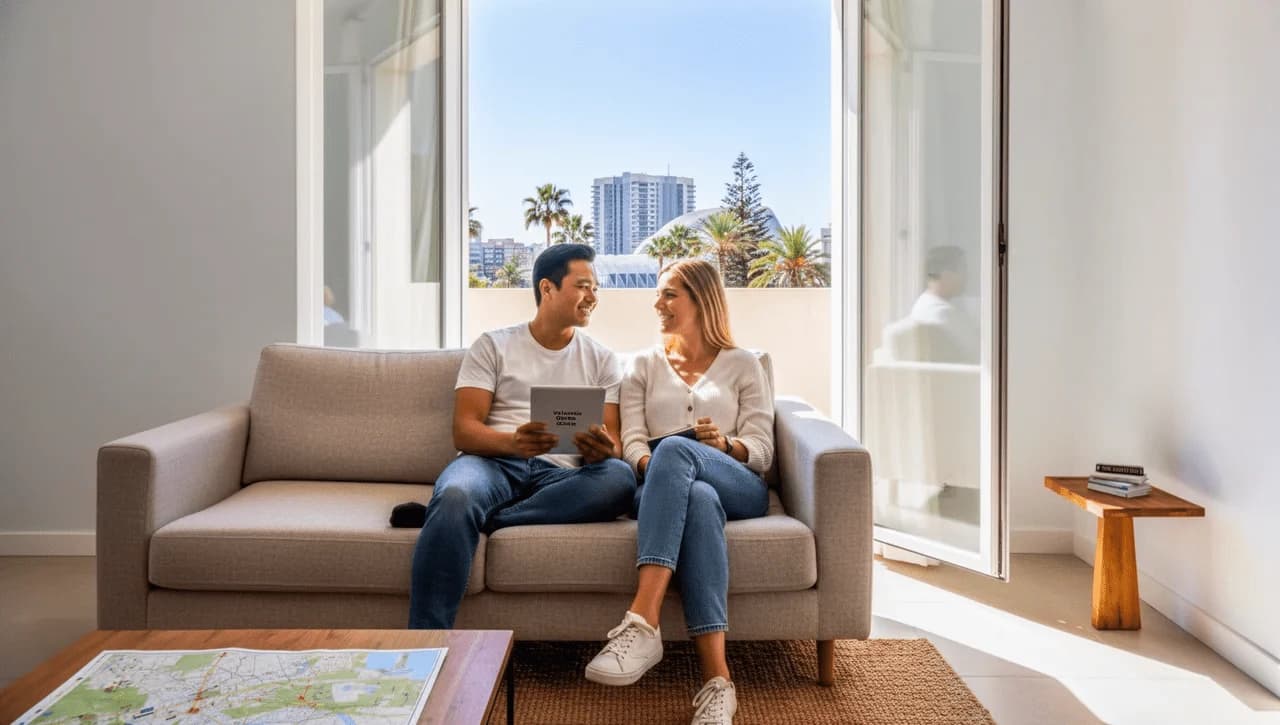 Sofá compacto en salón pequeño Valencia